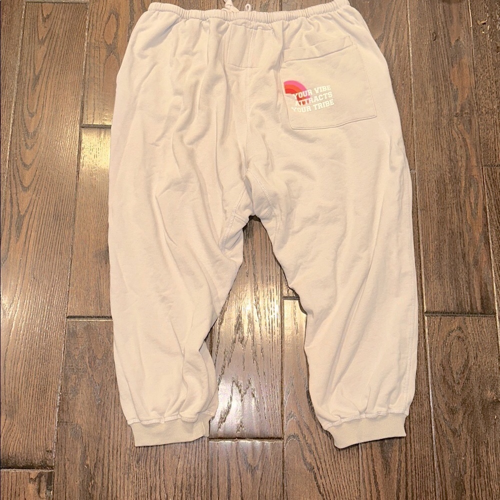 HAMMILL & CO Gray Sweatpants with Pink and Orange Accents size large - Picture 4 of 4